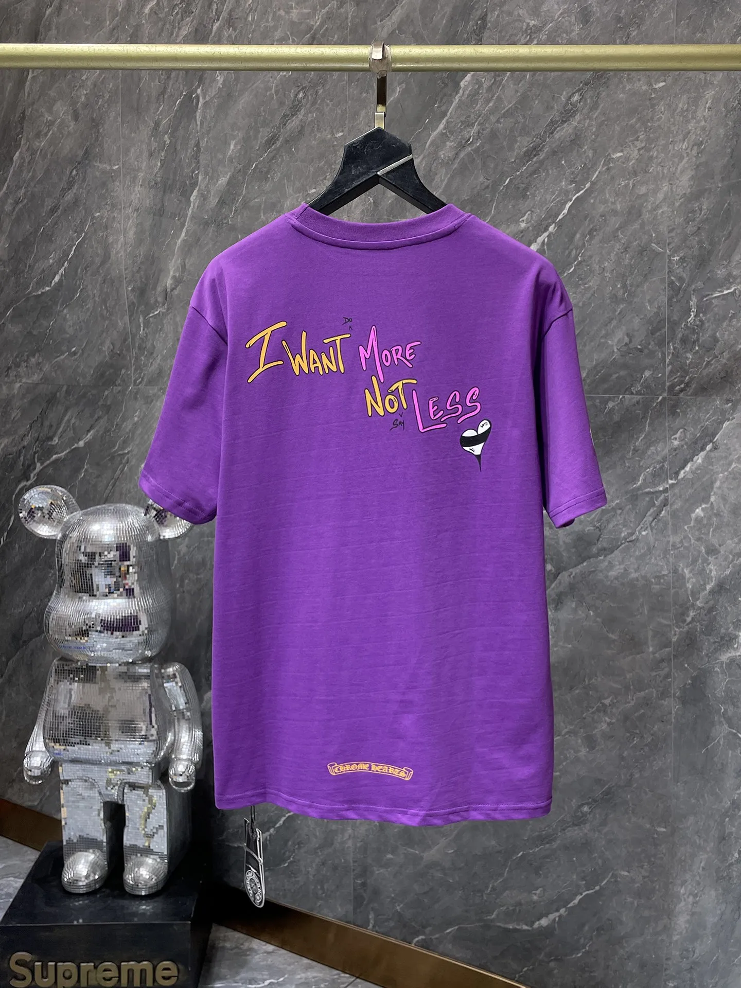 P130 New in summer Chrome Hearts 25ss High weight, environmentally friendly and high-quality top-quality fabric 260g~270g Chrome Matty Boy purple short-sleeved counter synchronization 1:1 replica version Recommended color: purple